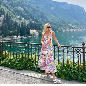 Zara floral print midi dress